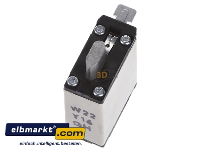 Ansicht oben hinten Mersen K200638 NH-ZERO-Sicherungseinsatz 25A,Gr.000,AC500V NH000GG50V25-1