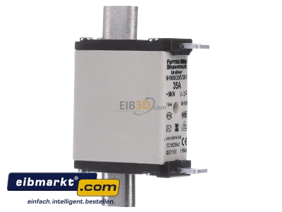 Ansicht links Mersen 1F645. NH-ZERO-Sicherungseinsatz 35A,Gr.000,AC500V 