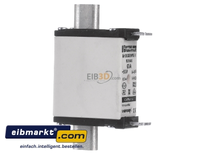 Ansicht links Mersen NH000GG50V63-1 NH-ZERO-Sicherungseinsatz 63A,Gr.000,AC500V 