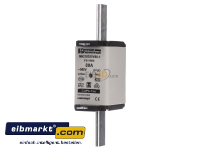 Frontansicht Mersen NH2GG50V80-1 NH-ZERO-Sicherungseinsatz Gr.2, 80A AC500V 
