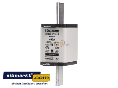 Frontansicht Mersen NH3GG50V400-1 NH-ZERO-Sicherungseinsatz Gr.3, 400A AC500V 