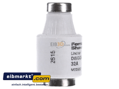 Ansicht links Mersen DIIIGG50V32 D-Sicherungseinsatz D III, 32A schwarz 