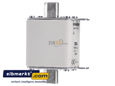 Ansicht links Siemens Indus.Sector 3NA3814-7 NH-Sicherungseinsatz Gr.00,35A, 500V 