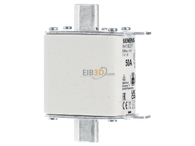 Ansicht links Siemens 3NA3820-7 NH-Sicherungseinsatz Gr.00,50A, 500V 