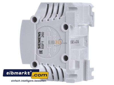 View on the right Siemens Indus.Sector 5SF1260 Diazed fuse base 1xDIII 63A 
