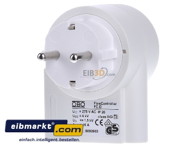 Back view OBO Bettermann FC-D Surge protection device 230V 2-pole
