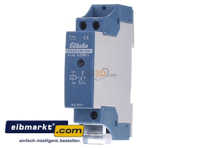 Front view Eltako ER12-001-UC Installation relay 230...8VAC/DC - 
