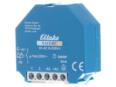 Front view Eltako ES61-UC Impulse switch, 1 NO, 8-230VUC, 16A, 
