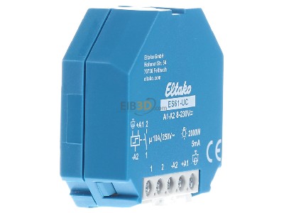 View on the left Eltako ES61-UC Impulse switch, 1 NO, 8-230VUC, 16A, 
