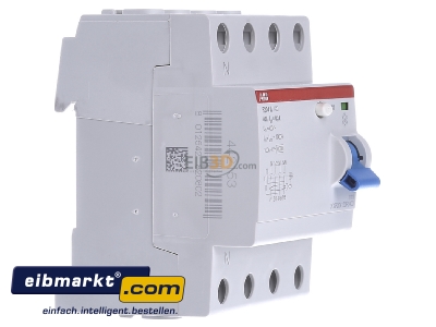 View on the left ABB Stotz S&J F204A-40/0,3li Residual current breaker 4-p 40/0,3A 
