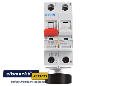 Front view Eaton (Installation) PXL-B10/1N Miniature circuit breaker 1-p B10A 
