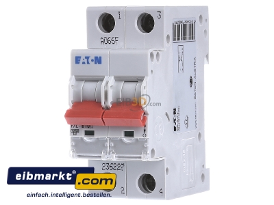 Front view Eaton (Installation) PXL-B10/2 Miniature circuit breaker 2-p B10A 
