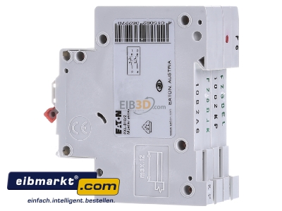 View on the right Eaton (Installation) PXL-B10/2 Miniature circuit breaker 2-p B10A 
