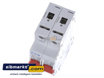 View up front Eaton (Installation) PXL-B10/2 Miniature circuit breaker 2-p B10A 
