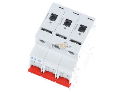 View up front Eaton PXL-B10/3 Miniature circuit breaker 3-p B10A 
