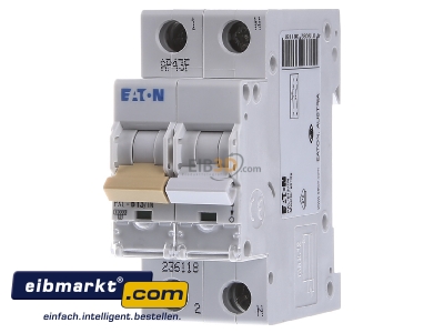 Front view Eaton (Installation) PXL-B13/1N Miniature circuit breaker 1-p B13A 
