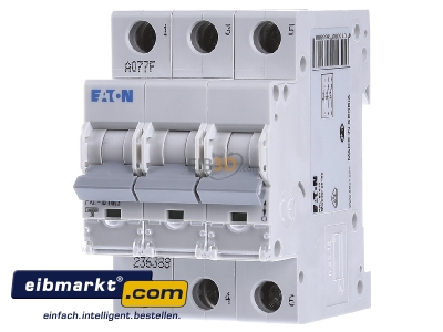Front view Eaton (Installation) PXL-B16/3 Miniature circuit breaker 3-p B16A 
