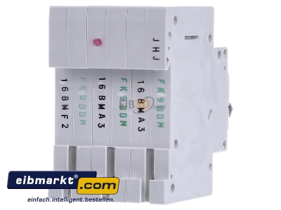 Back view Eaton (Installation) PXL-B16/3 Miniature circuit breaker 3-p B16A 
