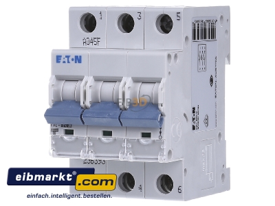Front view Eaton (Installation) PXL-B20/3 Miniature circuit breaker 3-p B20A - 
