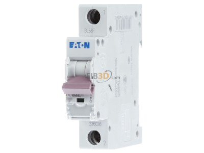Frontansicht Eaton PXL-B32/1 LS-Schalter m.Beschrift. B 32A, 1p 