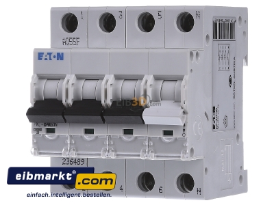 Front view Eaton (Installation) PXL-B40/3N Miniature circuit breaker 3-p B40A
