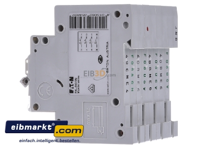 View on the right Eaton (Installation) PXL-B40/3N Miniature circuit breaker 3-p B40A
