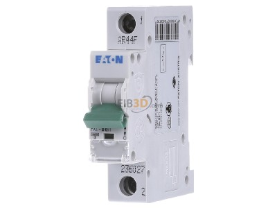Front view Eaton PXL-B6/1 Miniature circuit breaker 1-p B6A 
