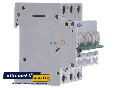 View on the left Eaton (Installation) PXL-B6/3 Miniature circuit breaker 3-p B6A 
