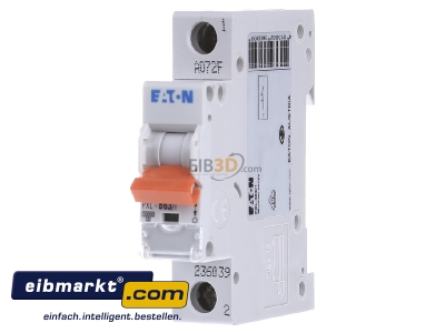 Front view Eaton (Installation) PXL-B63/1 Miniature circuit breaker 1-p B63A 
