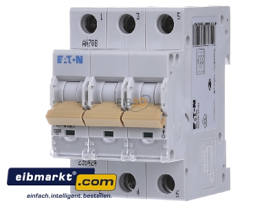 Front view Eaton (Installation) PXL-C13/3 Miniature circuit breaker 3-p C13A
