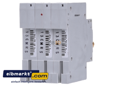 Back view Eaton (Installation) PXL-C13/3 Miniature circuit breaker 3-p C13A
