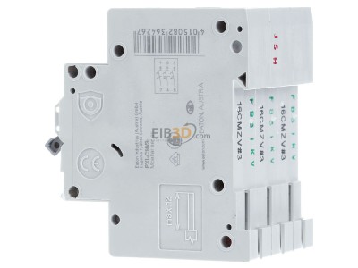 View on the right Eaton PXL-C16/3 Miniature circuit breaker 3-p C16A 
