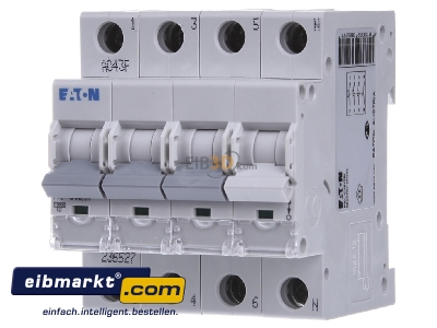 Front view Eaton (Installation) PXL-C16/3N Miniature circuit breaker 3-p C16A
