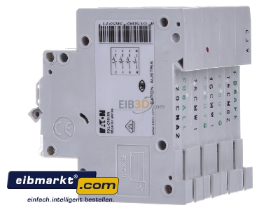 View on the right Eaton (Installation) PXL-C16/3N Miniature circuit breaker 3-p C16A
