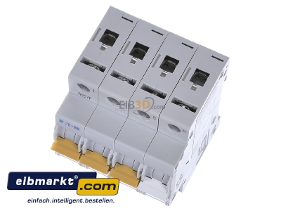 Ansicht oben vorne Eaton (Installation) PXL-C25/3N LS-Schalter m.Beschrift. C 25A, 3p+N 