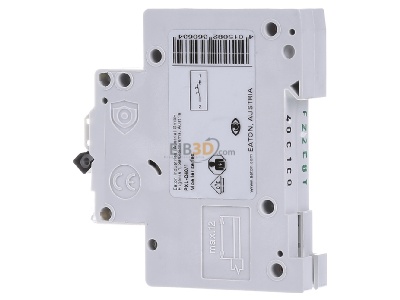 Ansicht rechts Eaton PXL-C40/1 LS-Schalter m.Beschrift. C 40A, 1p 