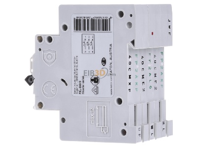 Ansicht rechts Eaton PXL-C40/3 LS-Schalter m.Beschrift. C 40A, 3p 