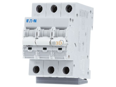 Frontansicht Eaton PXL-C50/3 LS-Schalter m.Beschrift. C 50A, 3p 
