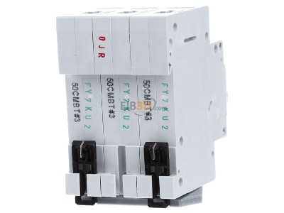 Ansicht hinten Eaton PXL-C50/3 LS-Schalter m.Beschrift. C 50A, 3p 