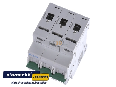 View up front Eaton (Installation) PXL-C6/3 Miniature circuit breaker 3-p C6A
