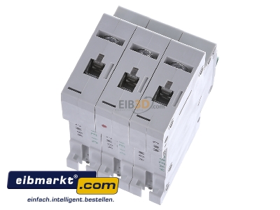 Top rear view Eaton (Installation) PXL-C6/3 Miniature circuit breaker 3-p C6A
