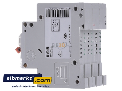 View on the right Eaton (Installation) PXL-C63/3 Miniature circuit breaker 3-p C63A

