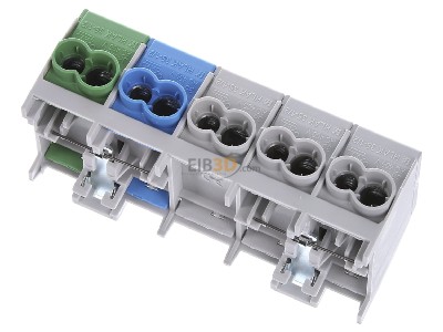 Top rear view Hager KH45A Power distribution block (rail mount) 
