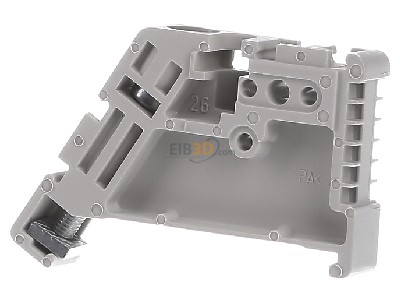 Front view Weidmller EW 35 GR 7032 End bracket for terminal block 
