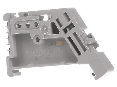 Back view Weidmller EW 35 GR 7032 End bracket for terminal block 
