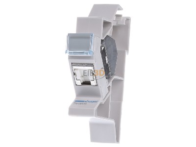 Front view Hager TN002S Patch module RJ45 category 6 STP, 
