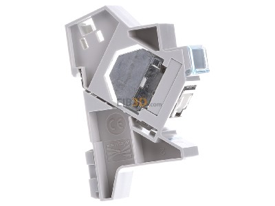 View on the left Hager TN002S Patch module RJ45 category 6 STP, 

