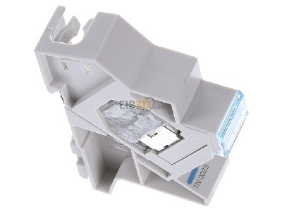 View top left Hager TN002S Patch module RJ45 category 6 STP, 
