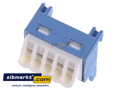 View up front Hager VZ455N (VE10) Rail terminal bar 1-p screwless clamp 
