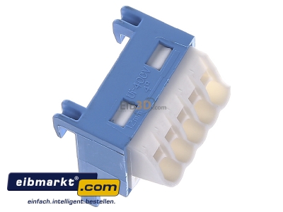 View top left Hager VZ455N (VE10) Rail terminal bar 1-p screwless clamp 
